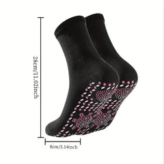3 Pairs Warm Mid Calf Socks Health Care Massage Thermal Coldproof