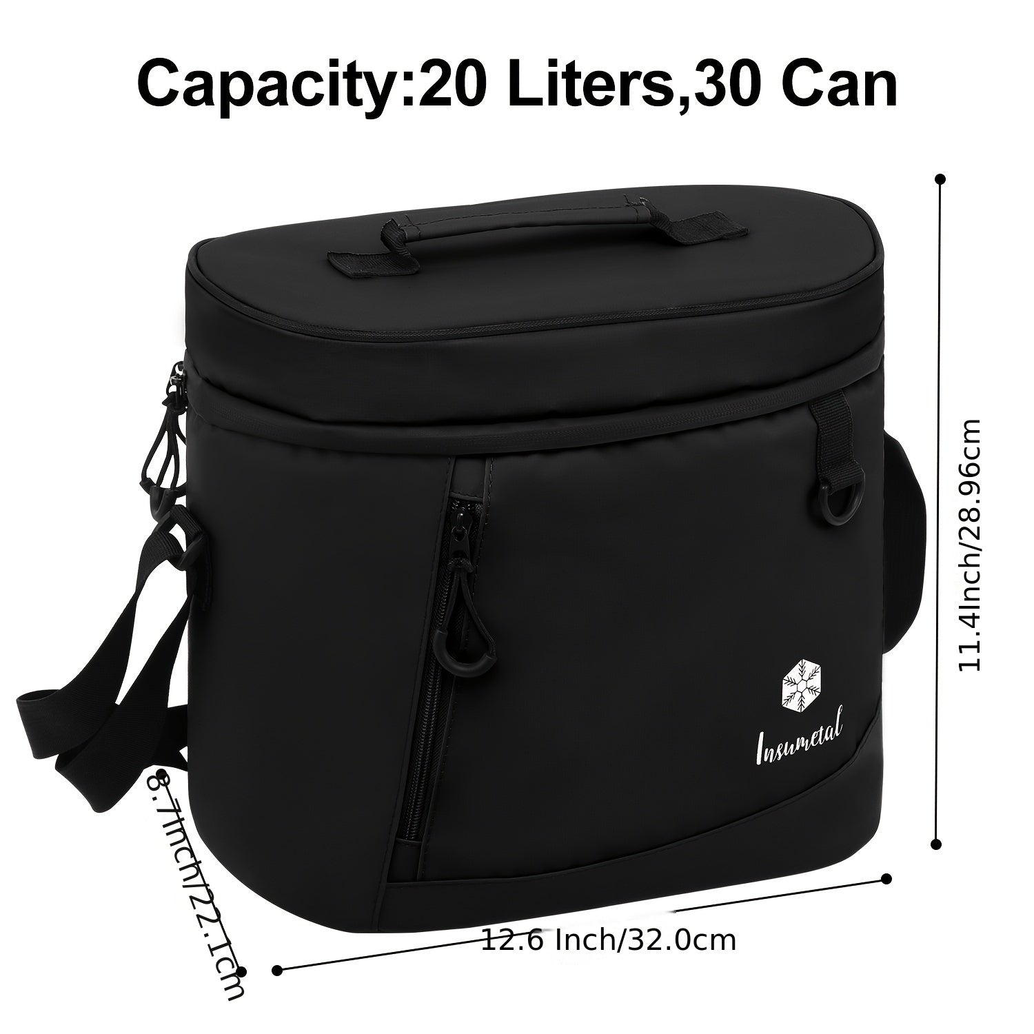 Waterproof Insulated Camping Cooler Bag with Handle and Shoulder Strap