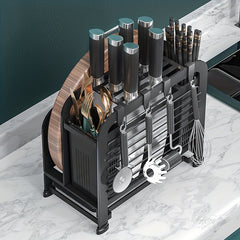 1pc Storage Rack Cutting Board Kitchen Countertop Chopsticks Pot Lid Holder