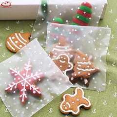 100pcs Polka Dot Cellophane Snack Bag 14 for Party Bread Candy Biscuits