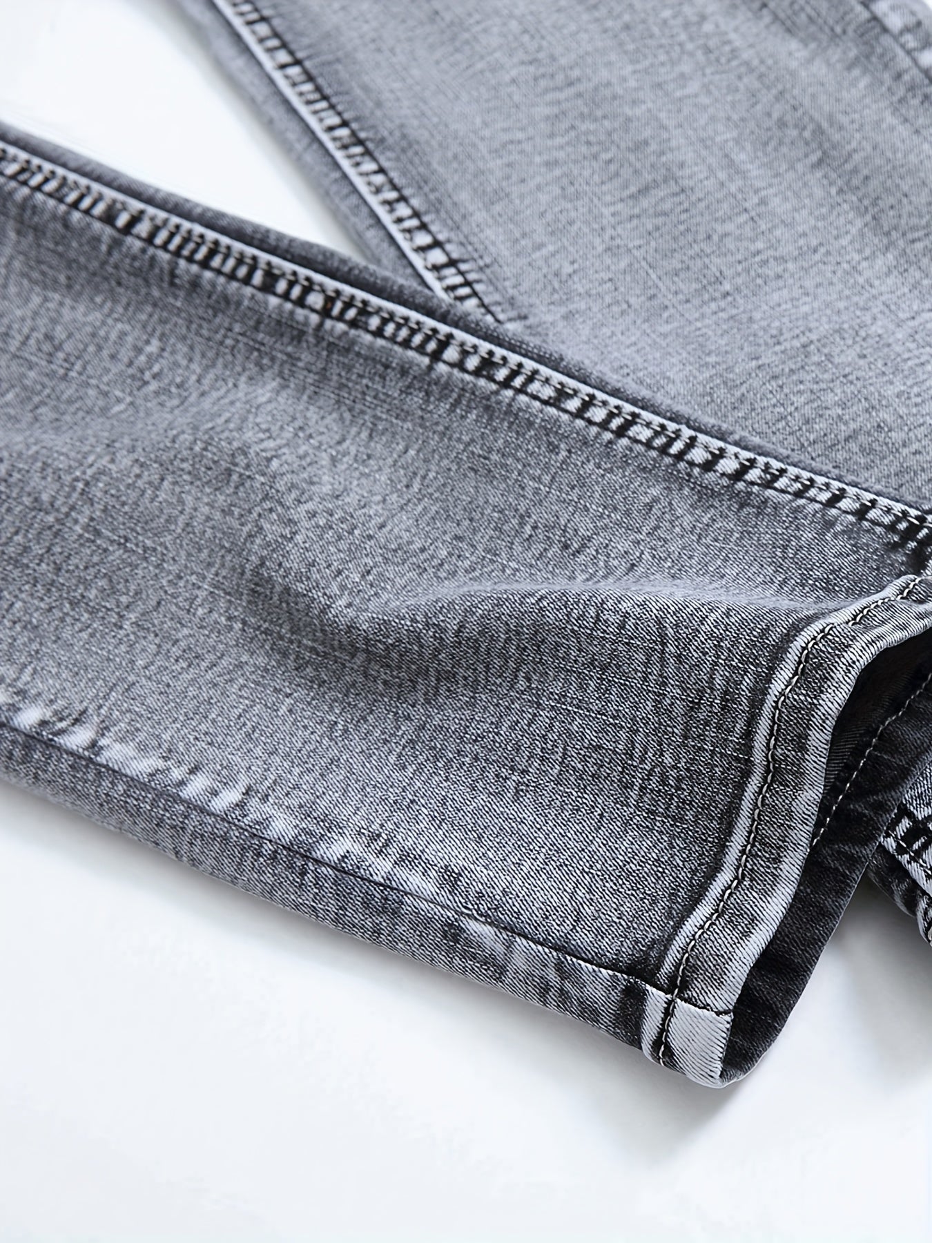 Men's Slim Fit Cotton Jeans Casual Stretch Washed Denim Pants