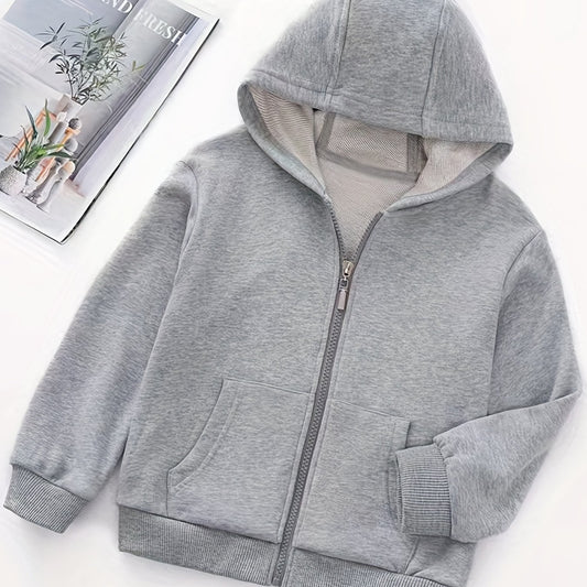 Kid's Full Zip Hooded Sweatshirt Casual Hoodies For Boys Girls