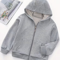 Kid's Full Zip Hooded Sweatshirt Casual Hoodies For Boys Girls