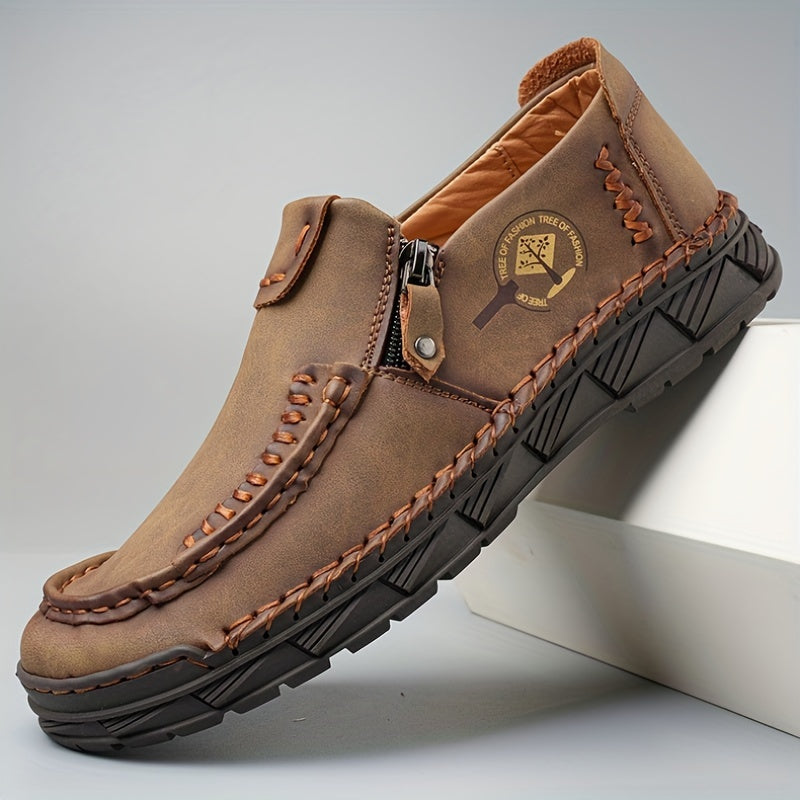 Men's Breathable Hiking Shoes Zipper Closure Non Slip Sole