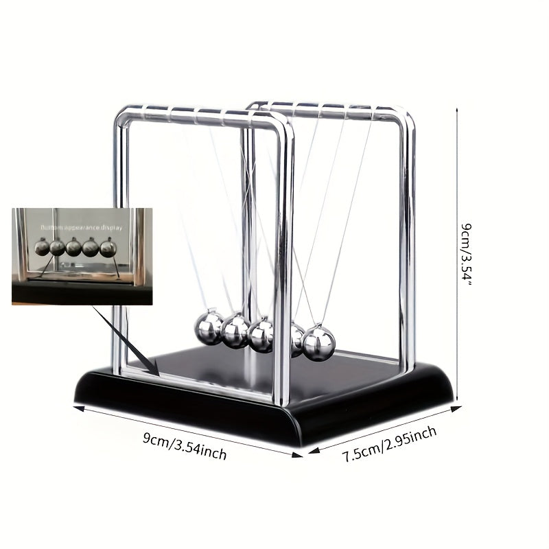 Newton's Cradle Portable Science Toy PP Material 5 Metal Balls
