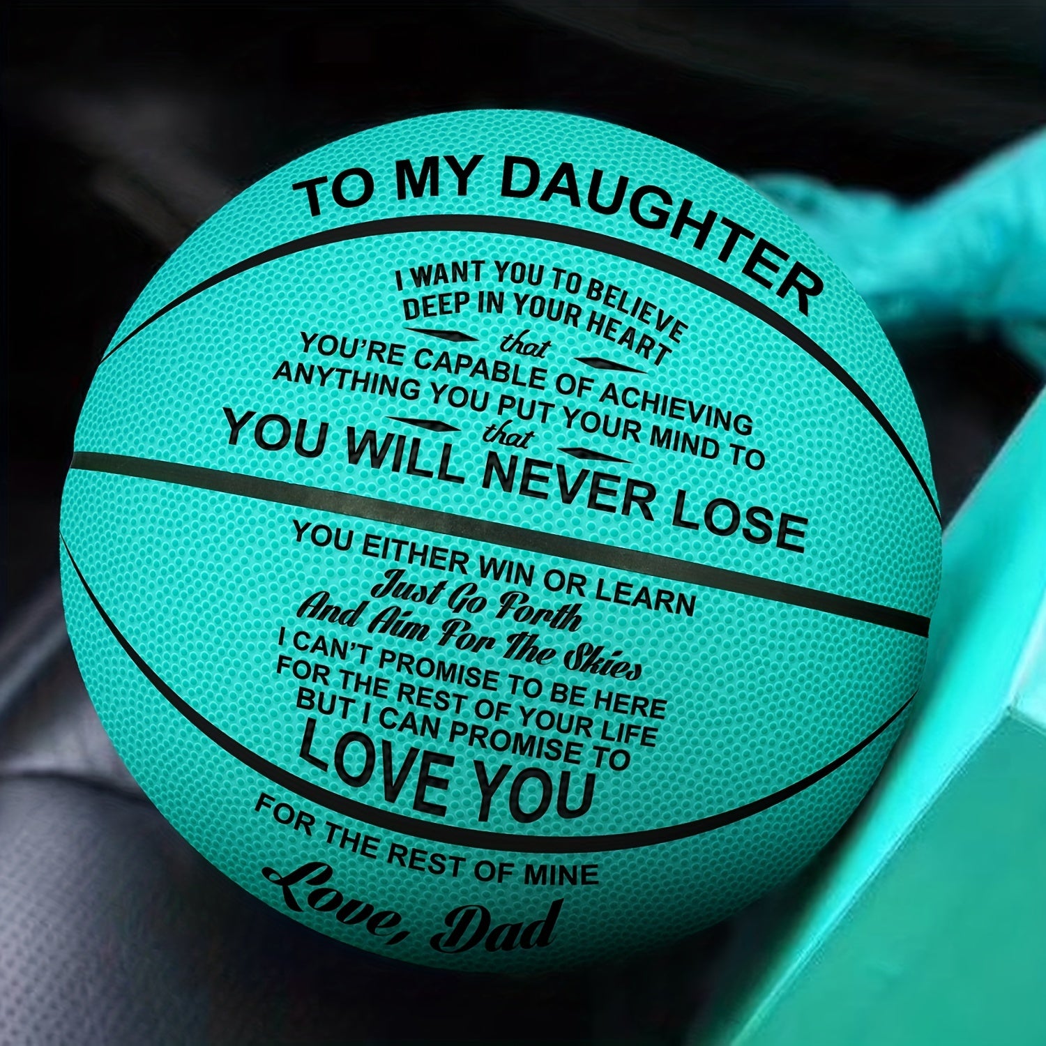 Personalized Basketball with Engraved Message - Ideal Gift for Daughter