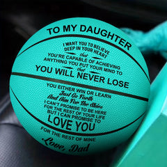 Personalized Basketball with Engraved Message - Ideal Gift for Daughter