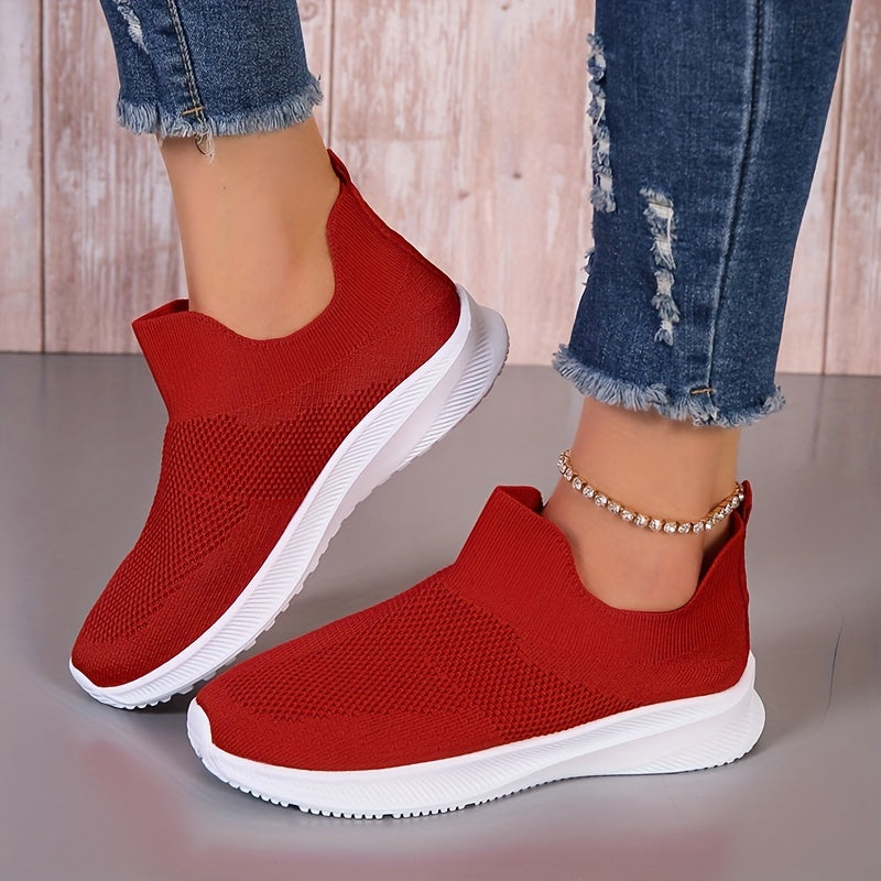 Women's Breathable Mesh Sneakers Casual Lightweight Slip On Walking Shoes