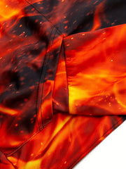 Men's 3D Flame Graphic Hoodie Hooded Sweatshirt For Outdoor