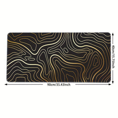 Topographic Mouse Pad XL Keyboard Desk Pad 35.5x15.8in Anti-Slip Rubber Base