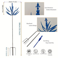 Metal Wind Spinner Garden Stake Outdoor Decor Windmill Chimes Catcher Yard Art