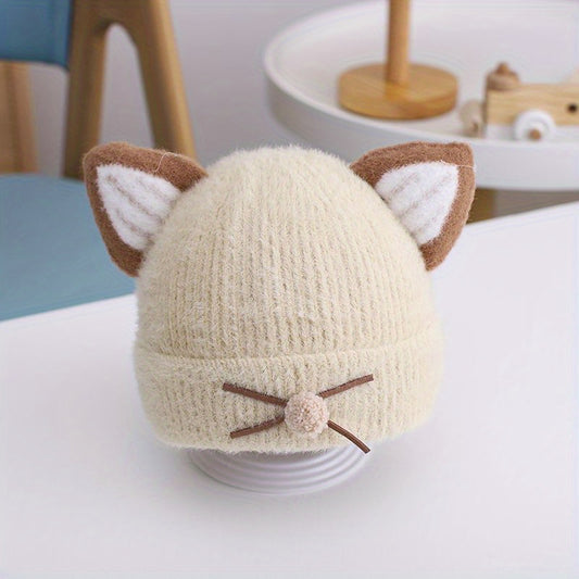 Kids Winter Knitted Hat with Ear Protector for Birthday Gift
