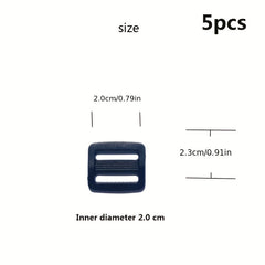 5pcs Backpack Waist Bag Adjustment Buckle Plastic Elastic Bag Accessories