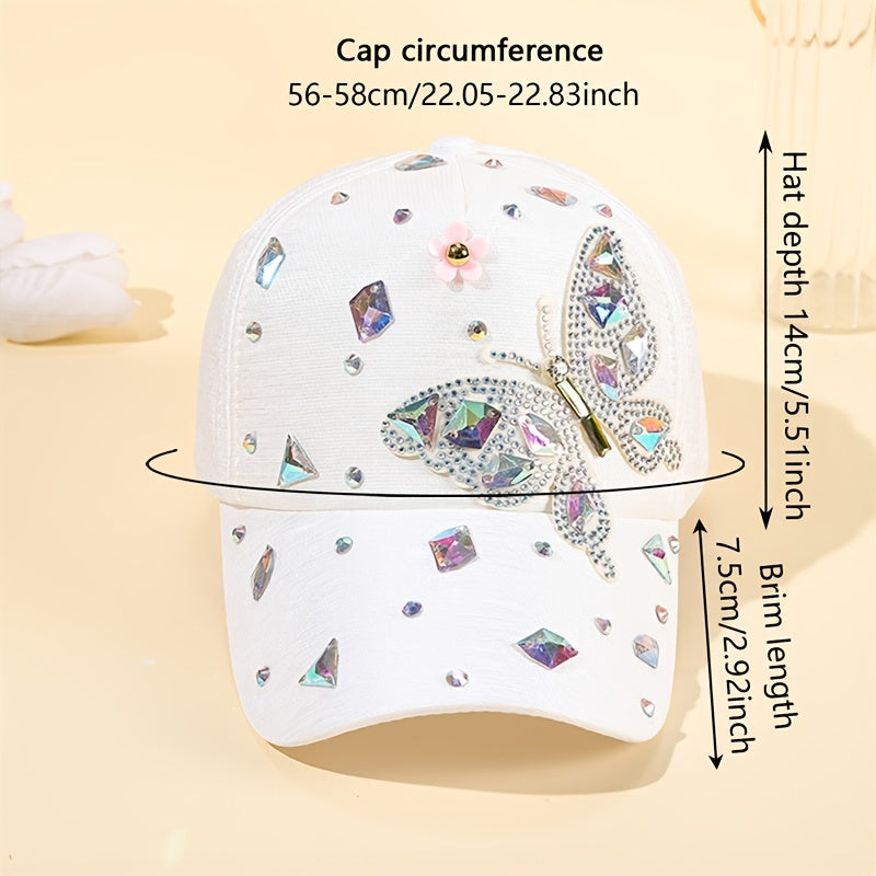 Argyle Butterfly Lady Baseball Cap Adjustable Cap