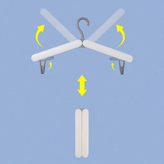 4 Pack Plastic Folding Travel Hangers With Clips Portable