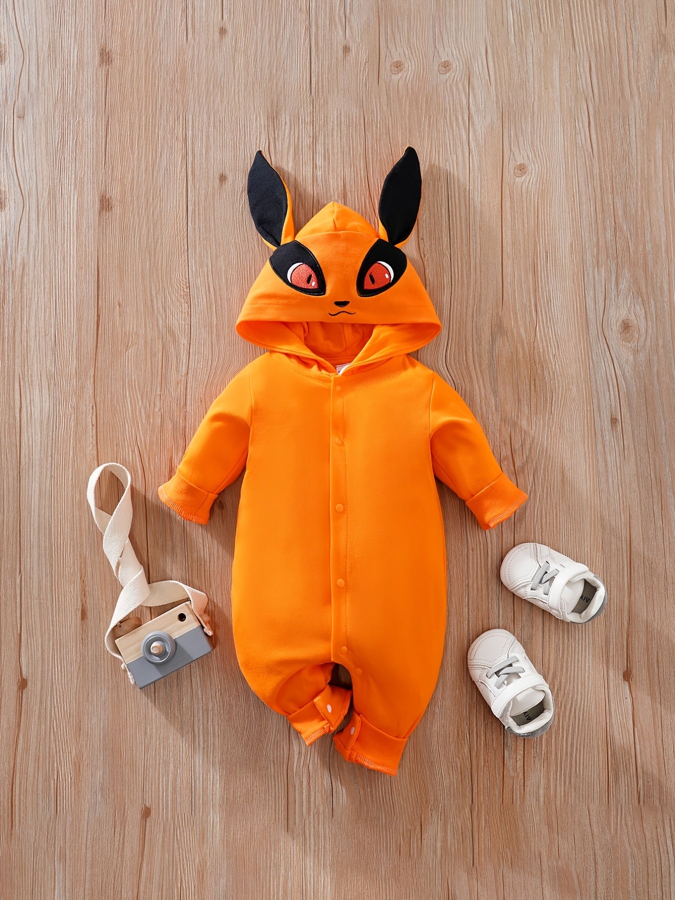 Fox Cosplay Anime Costume Cotton Baby Bodysuit Snap Jumpsuit