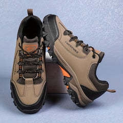 Men's Low Top Hiking Boots Comfy Non Slip Lace Up Shoes For Outdoor