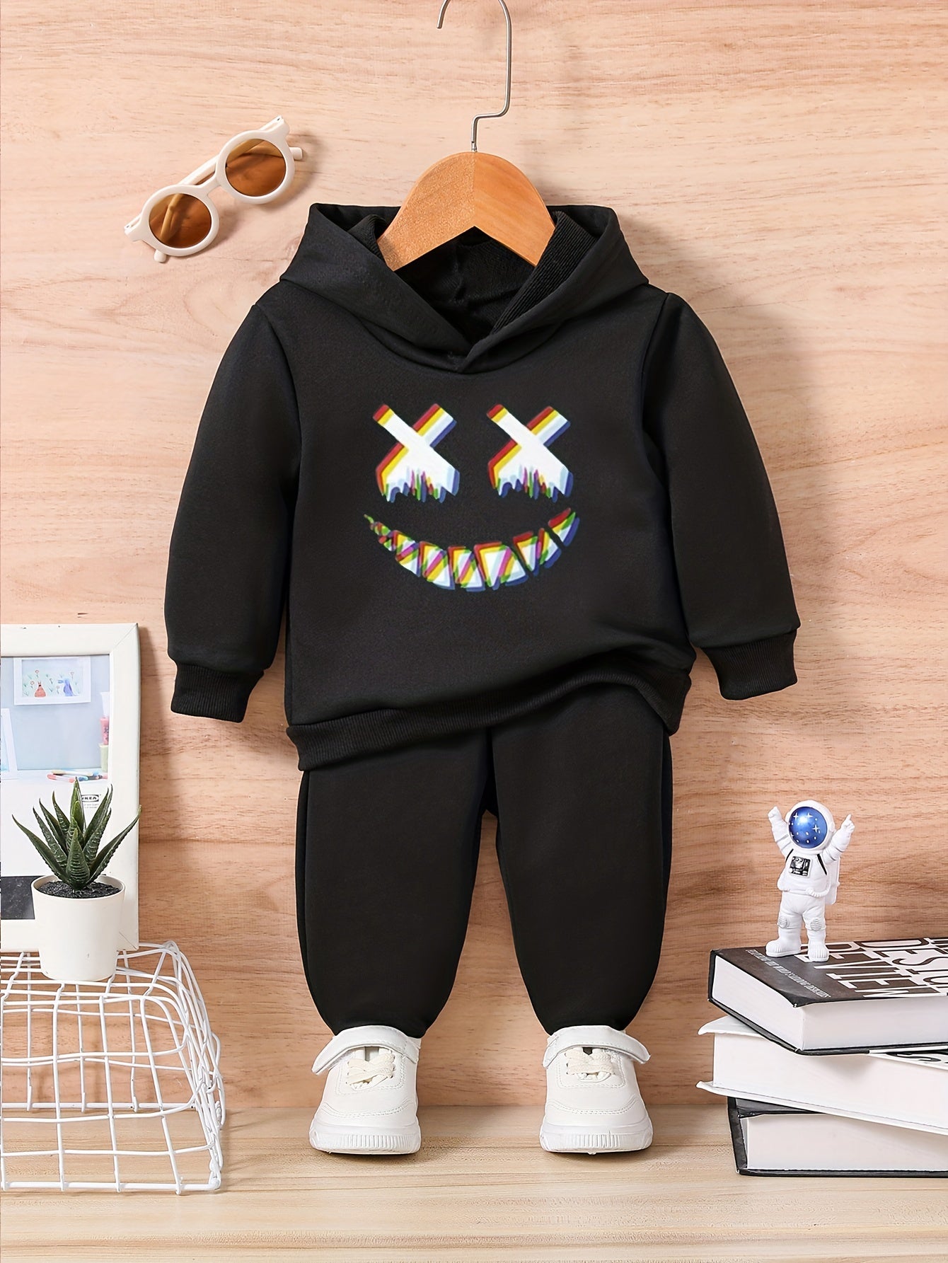 Baby Halloween Outfit Set Long Sleeve Sweatshirt Smile Graphic