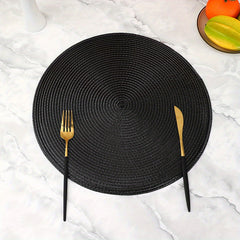 6pcs Colorful Round Cotton Placemat Insulation Mat Cutlery Mat