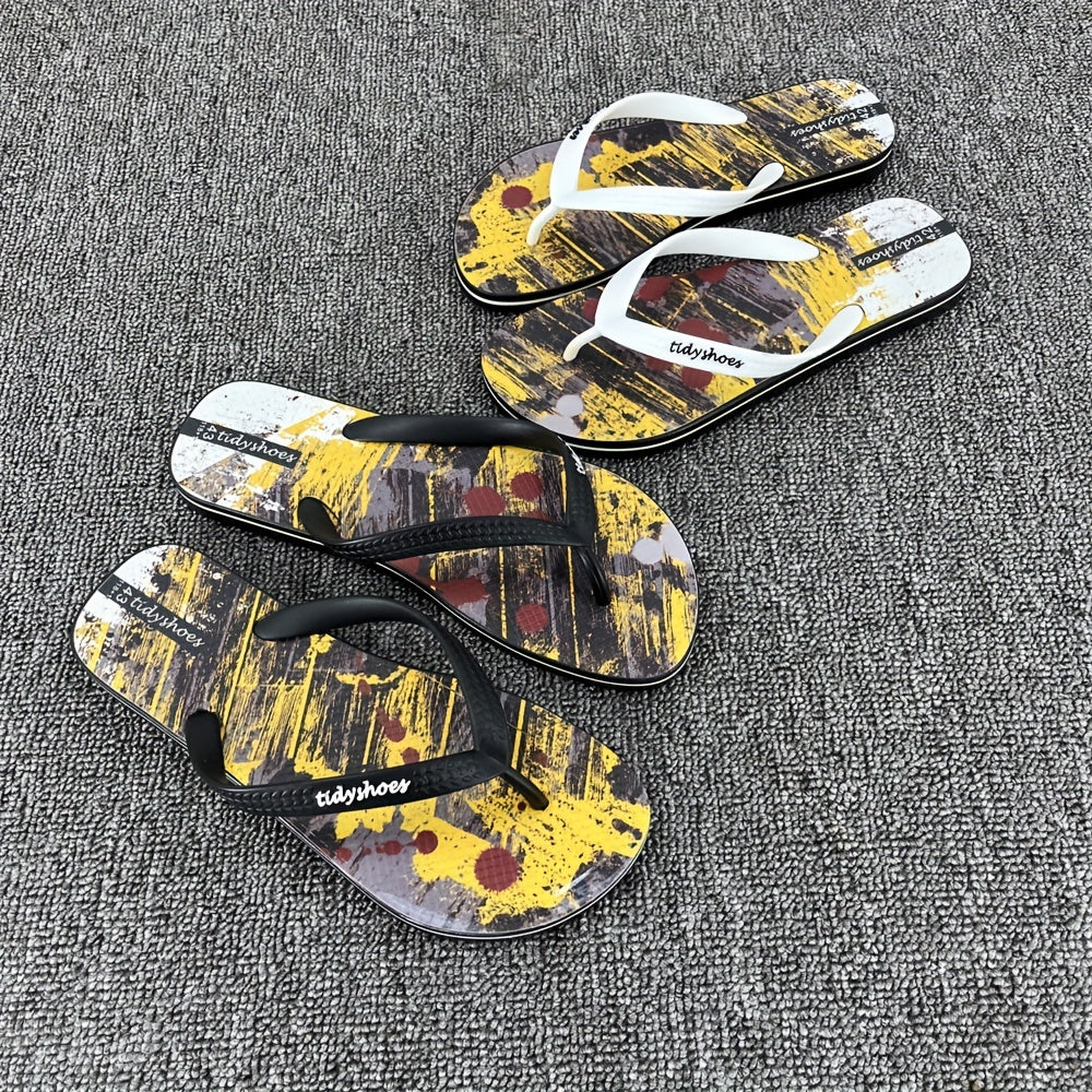 Men's Slip On Flip Flops Casual Walking Slippers - Assorted Colors