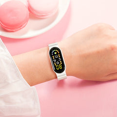 Girl Teens LED Electronic Watch Heart Touch Screen Weekly Date Sports Student