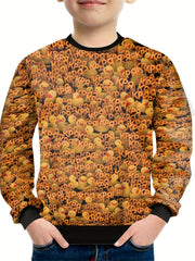 Teens Duck Art Letter Graffiti 3D Print Sweatshirt Kids Casual Pullover