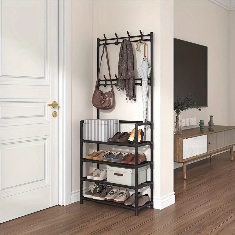 Floor Coat Rack Shoes Rack Multifunctional Storage Coat Garment Rack