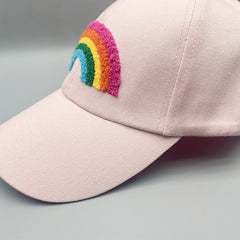 Rainbow Patch Casual Baseball Cap Solid Couple Sun Hat Lightweight