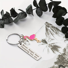 Creative Flamingo Keychain Keyring Pendant Inspirational Women Holiday Gift