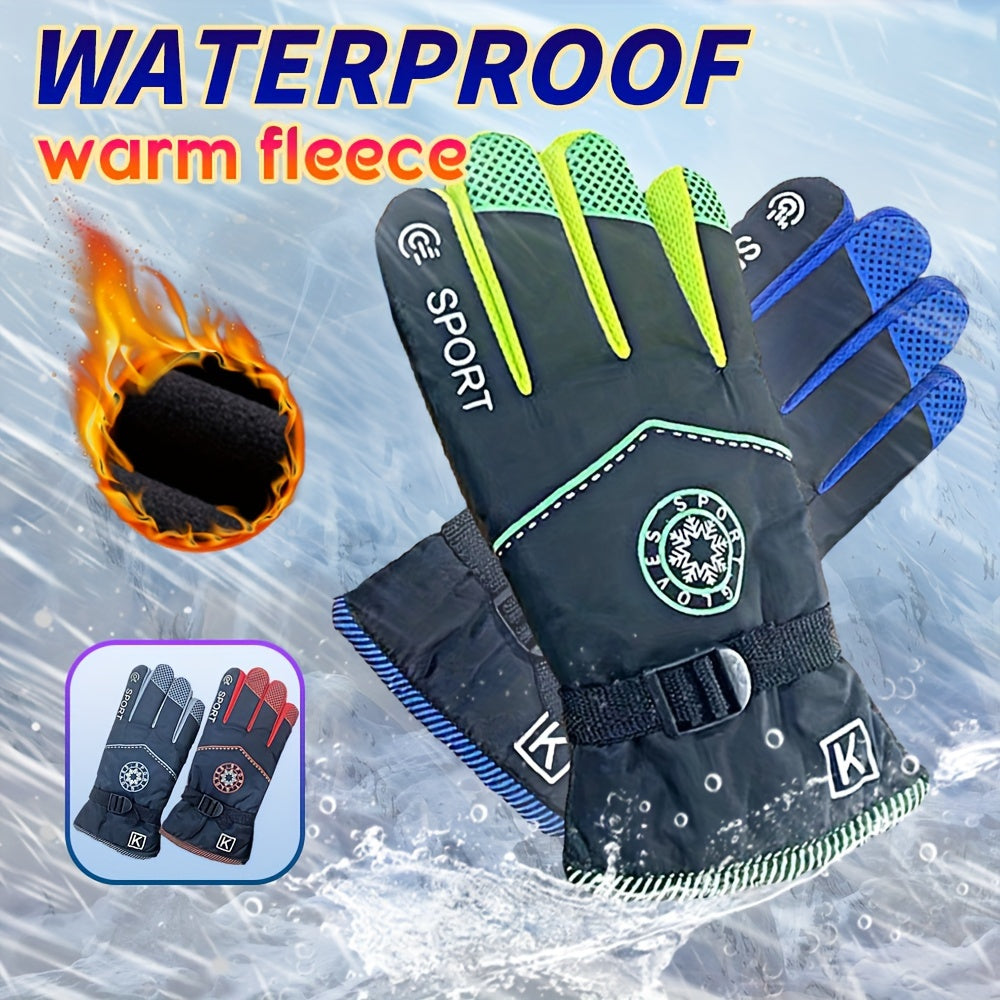 Winter Fleece Lined Waterproof Touch Screen Gloves