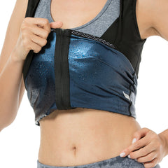 Polymer Sauna Vest Sweat Tank Top Shirt Zipper