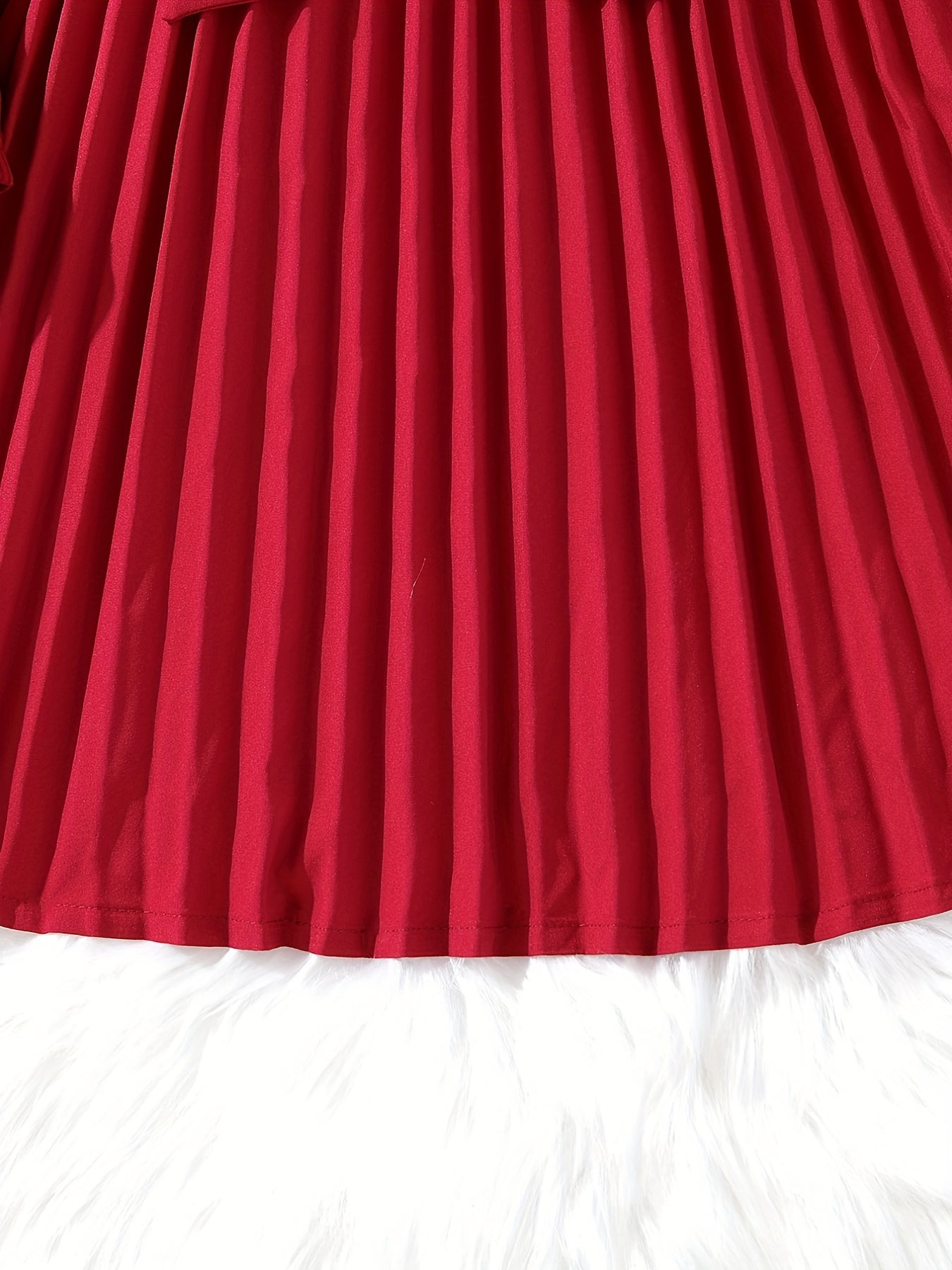 Girls Mock Neck Belted Long Sleeve Knit Top Pleated Dress