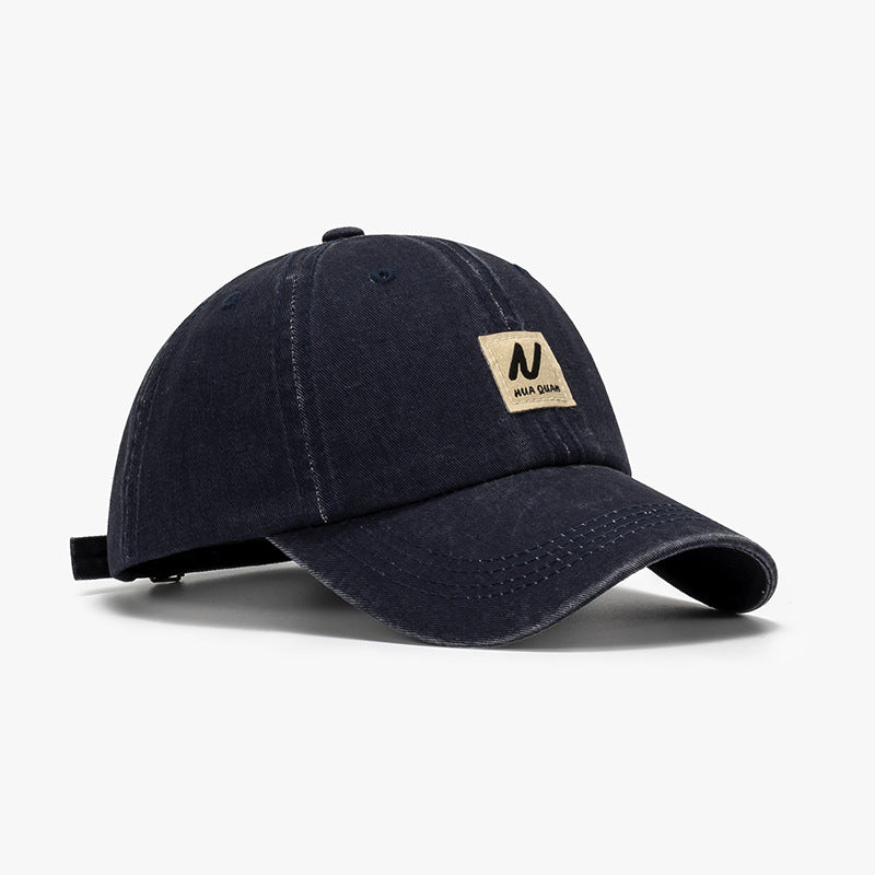 Vintage Washed Patch Baseball Cap Solid Adjustable Sports Hat Women's Dad Hats