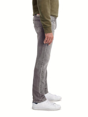 Slim Fit Distressed Stretch Denim Jeans Mens Casual Street Style