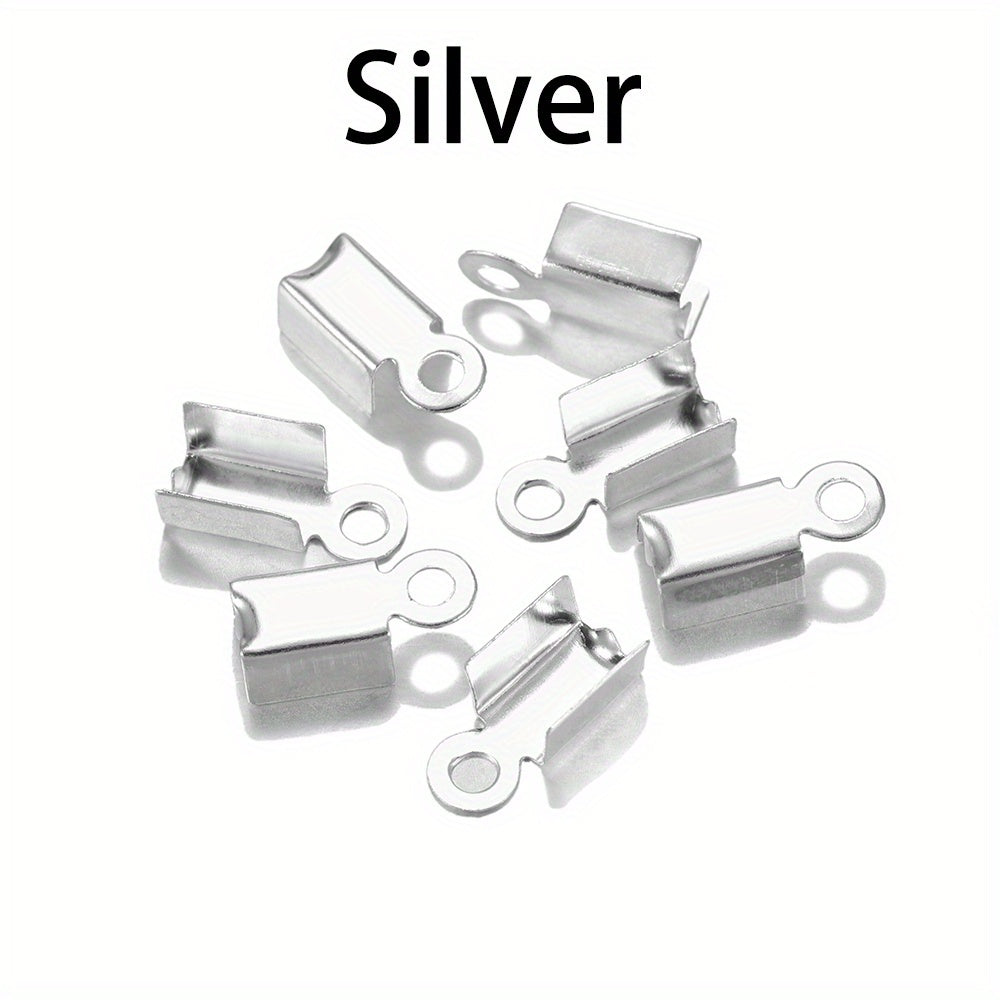 200pcs Cove Clasps Cord End Caps for Jewelry Making DIY Supplies