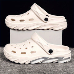 Men's Comfortable Platform Clogs Hollow Out Non Slip Garden Shoes