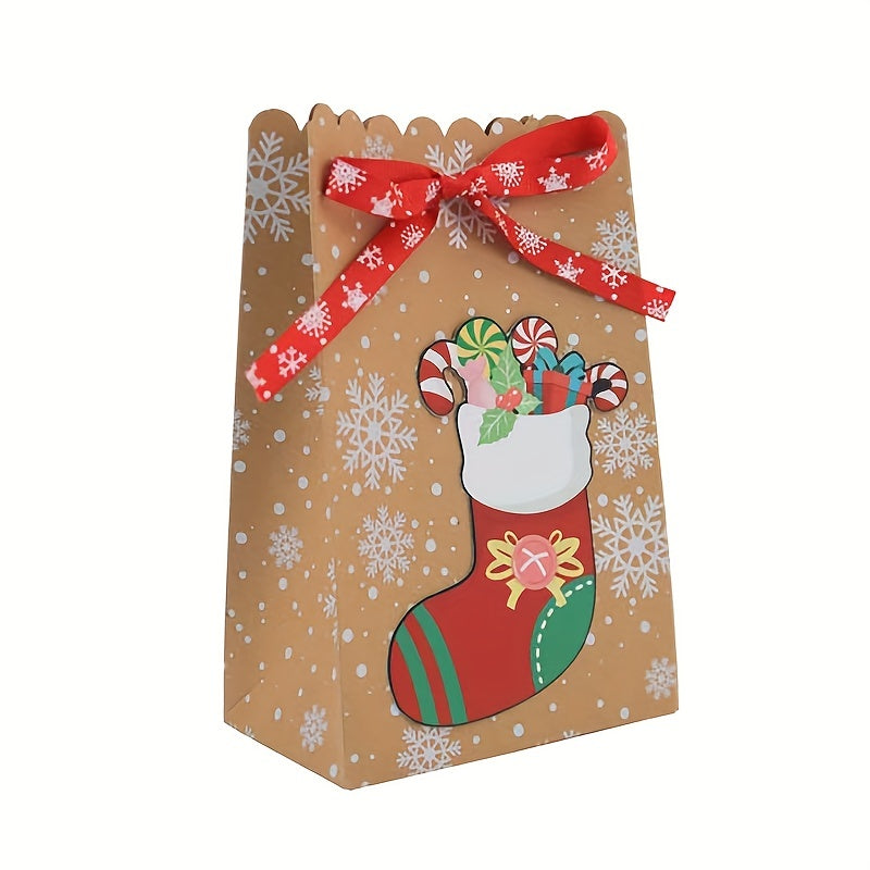 Christmas Snowflake Drawstring Gift Bag Small Business Supplies Shopping Bag