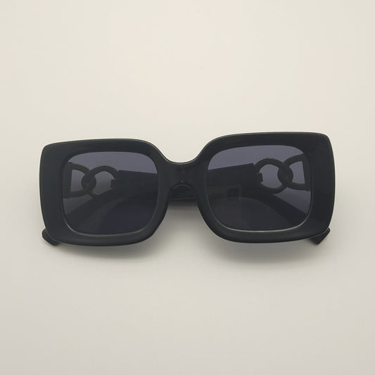 Men's Square Plastic Sunglasses with Case