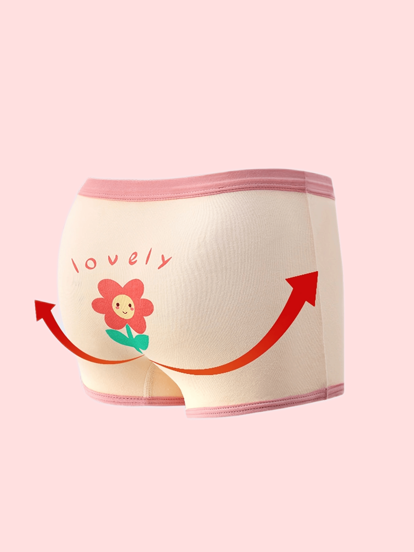 Toddler Girl's Floral Print Cotton Boxer Briefs