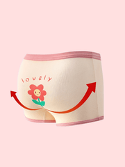 Toddler Girl's Floral Print Cotton Boxer Briefs