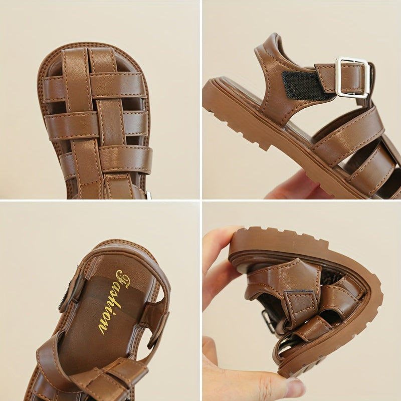 Boys Solid Sandals Lightweight Breathable Vacation Beach Shoes