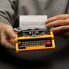 Creative Typewriter Building Blocks Model Collectible Retro Display Gift
