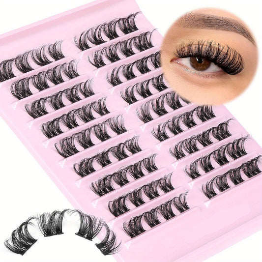 DIY Cluster False Eyelashes Natural 3D Style Lashes Extension