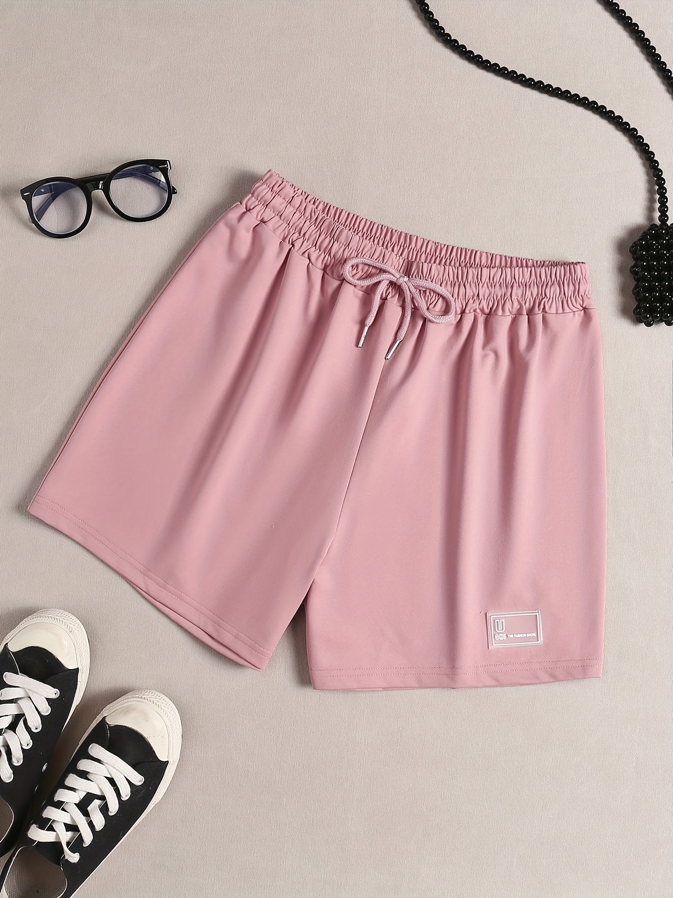 Comfy Drawstring Sleep Bottoms Elastic Waistband Women's Shorts