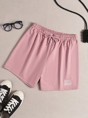 Comfy Drawstring Sleep Bottoms Elastic Waistband Women's Shorts