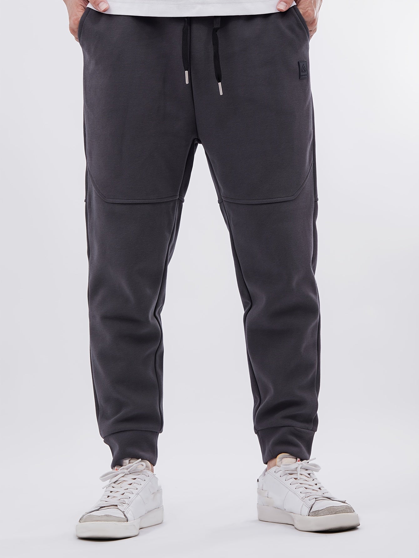 Men's Cotton Blend Solid Casual Tapered Cropped Pants
