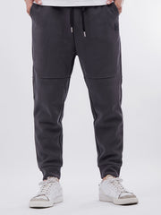 Men's Cotton Blend Solid Casual Tapered Cropped Pants