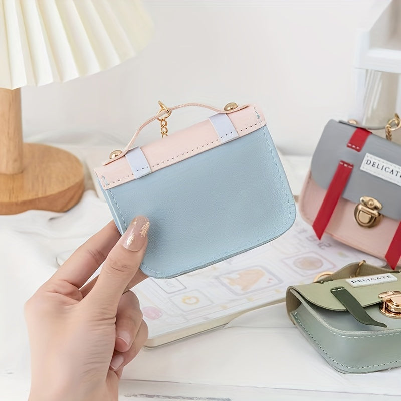 Kids Coin Purse Mini Wallet Cover Lock Small Bag Key Chain Pendant