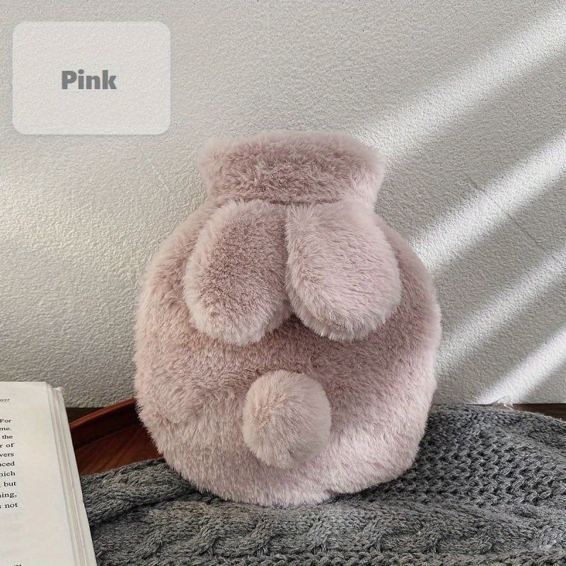 300ml Plush Rabbit Hot Water Bag With Lid & Washable Cover