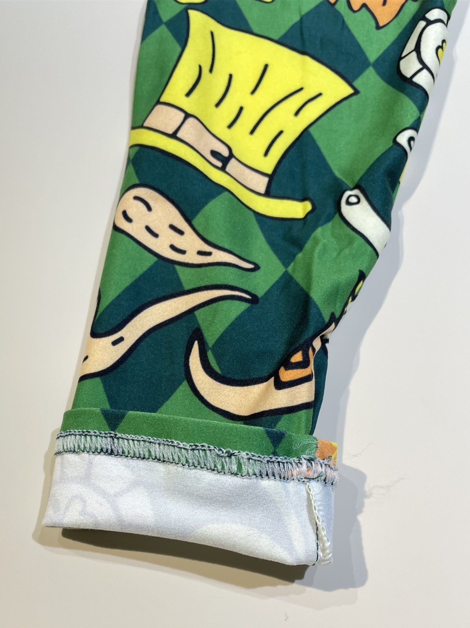 Girls St Patrick's Leggings Hat Argyle Pattern Pants